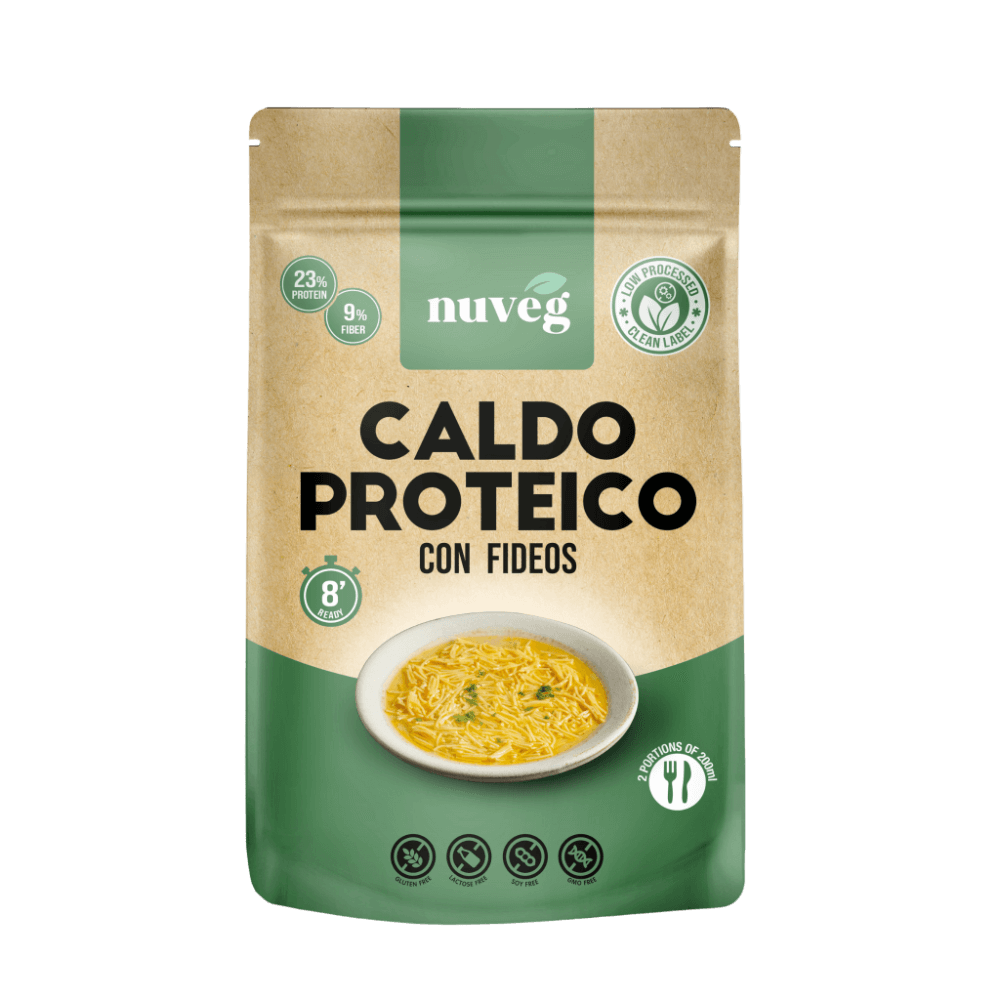 Caldo proteico fideos